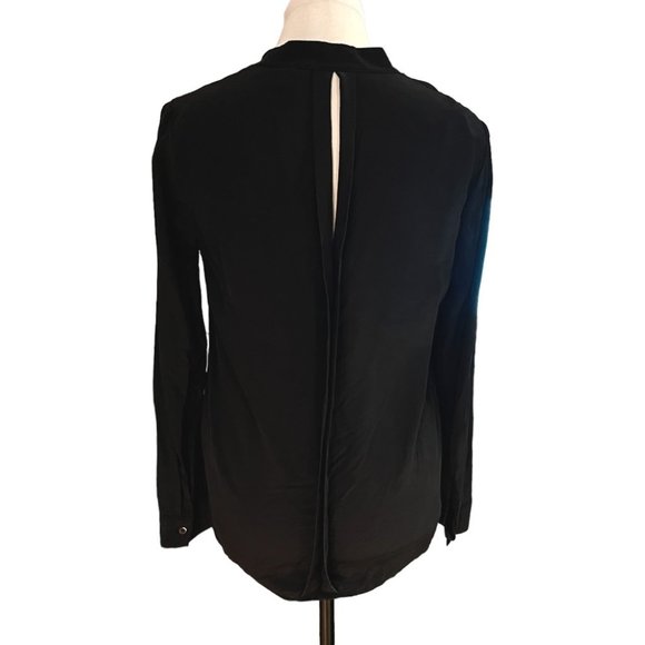 Judith & Charles black silk long sleeve blouse - Picture 5 of 11